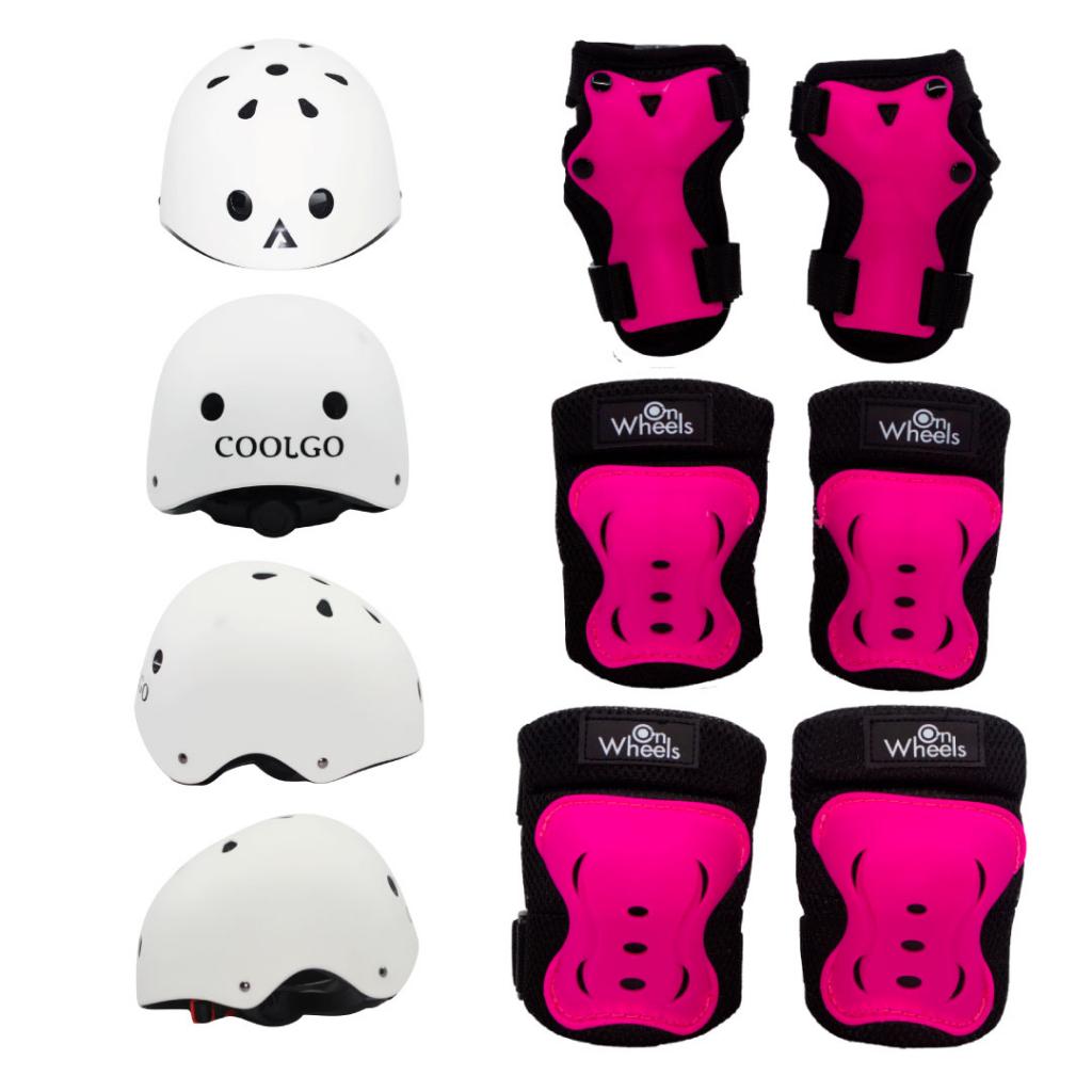 Casco coolgo ajustable  + Protecciones OnWheels - COUGAR